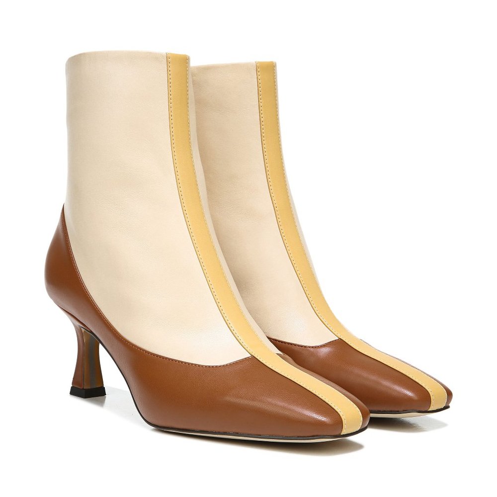 SOLD SAM EDELMAN Liza Colorblock Booties Ankle Boots 7 - Picture 1 of 16